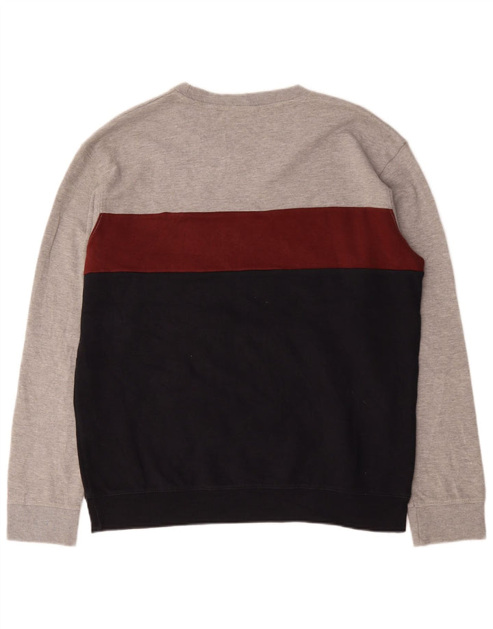Zara Herre sweater med rund hals XL Multifarvet Colourblock Bomuld