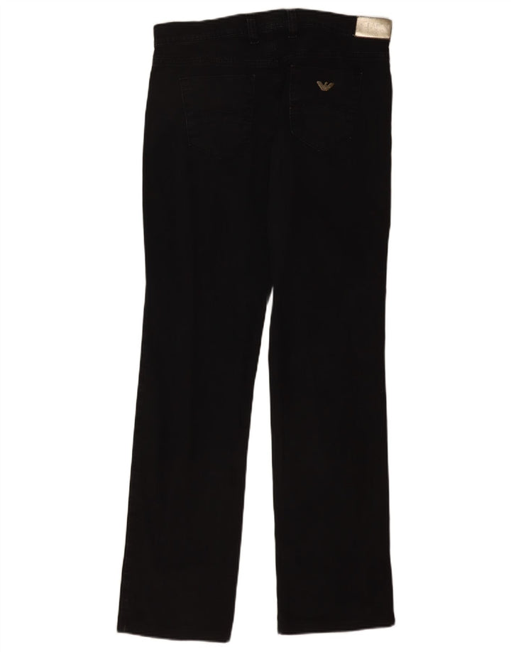Armani Dame Straight Jeans W31 L31 Sort Bomuld