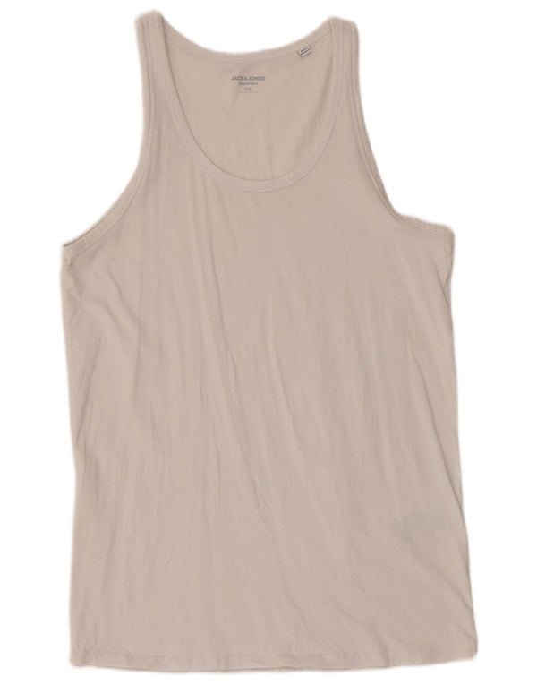 Jack & Jones Herrevest Top 2XL Hvid Bomuld