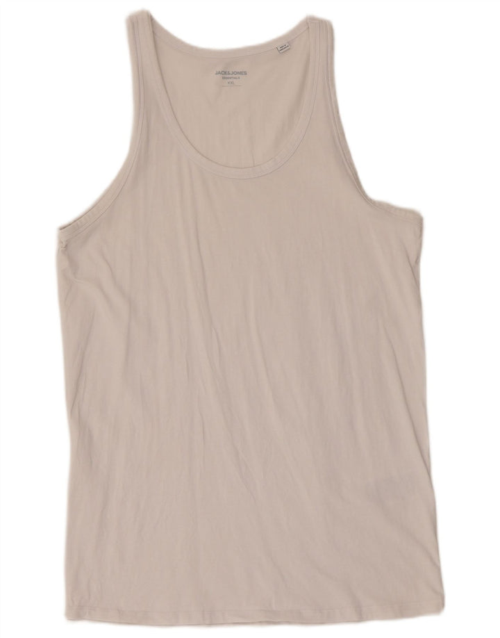 Jack & Jones Herrevest Top 2XL Hvid Bomuld