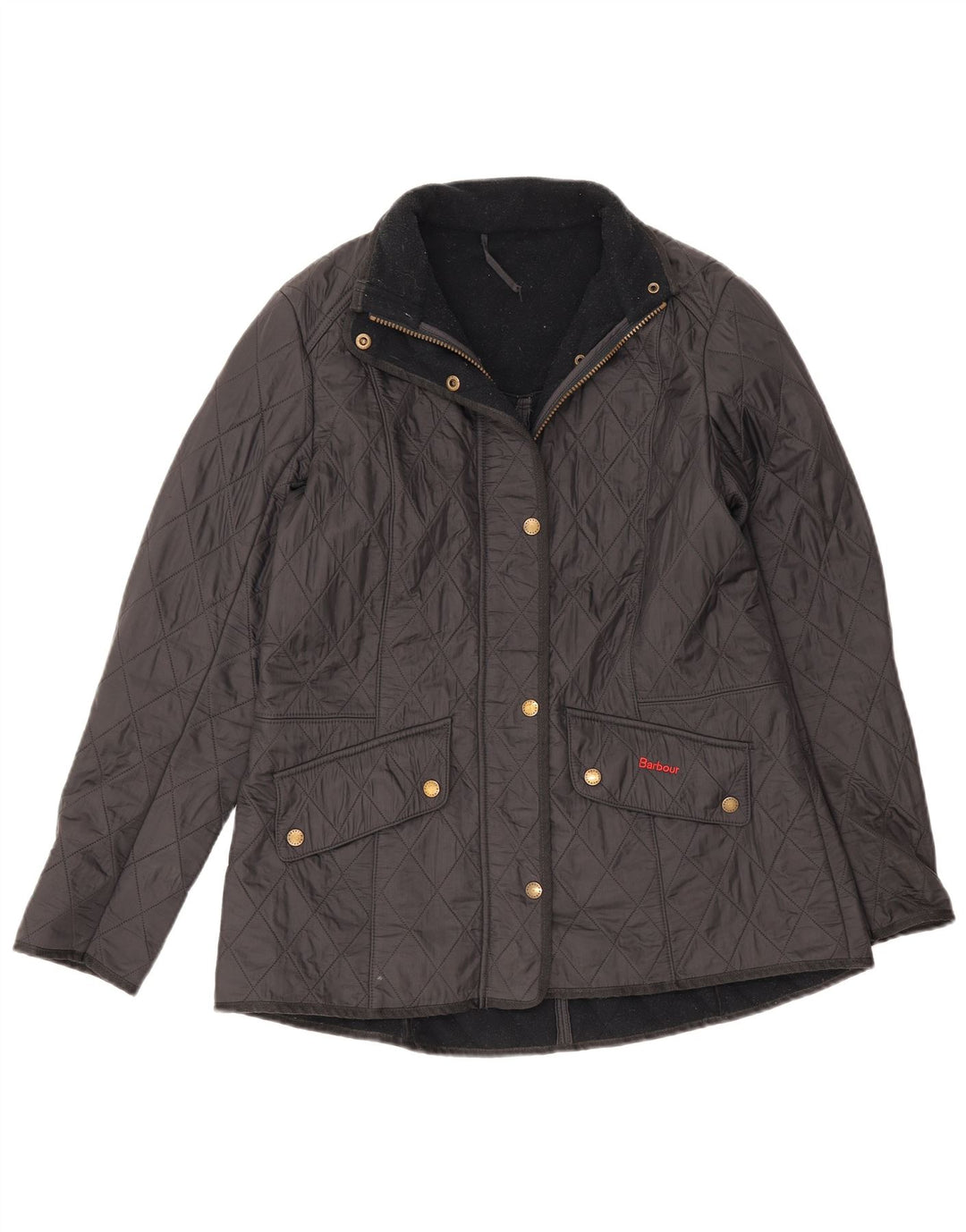 Barbour Quiltet jakke til kvinder UK 16 Large Sort