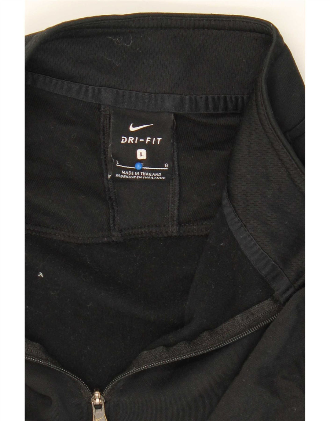 Nike Herre Dri Fit Pullover med lynlås-hals Træningsdragt Top Stor sort polyester