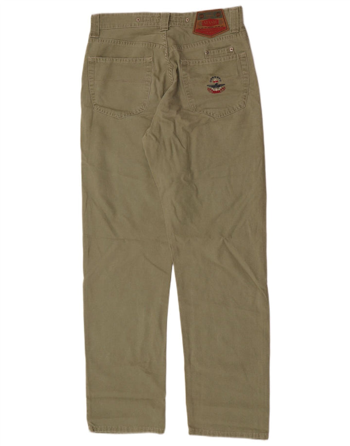 Mash Herre Lige Casual Bukser IT 48 Medium W30 L32 Khaki Bomuld