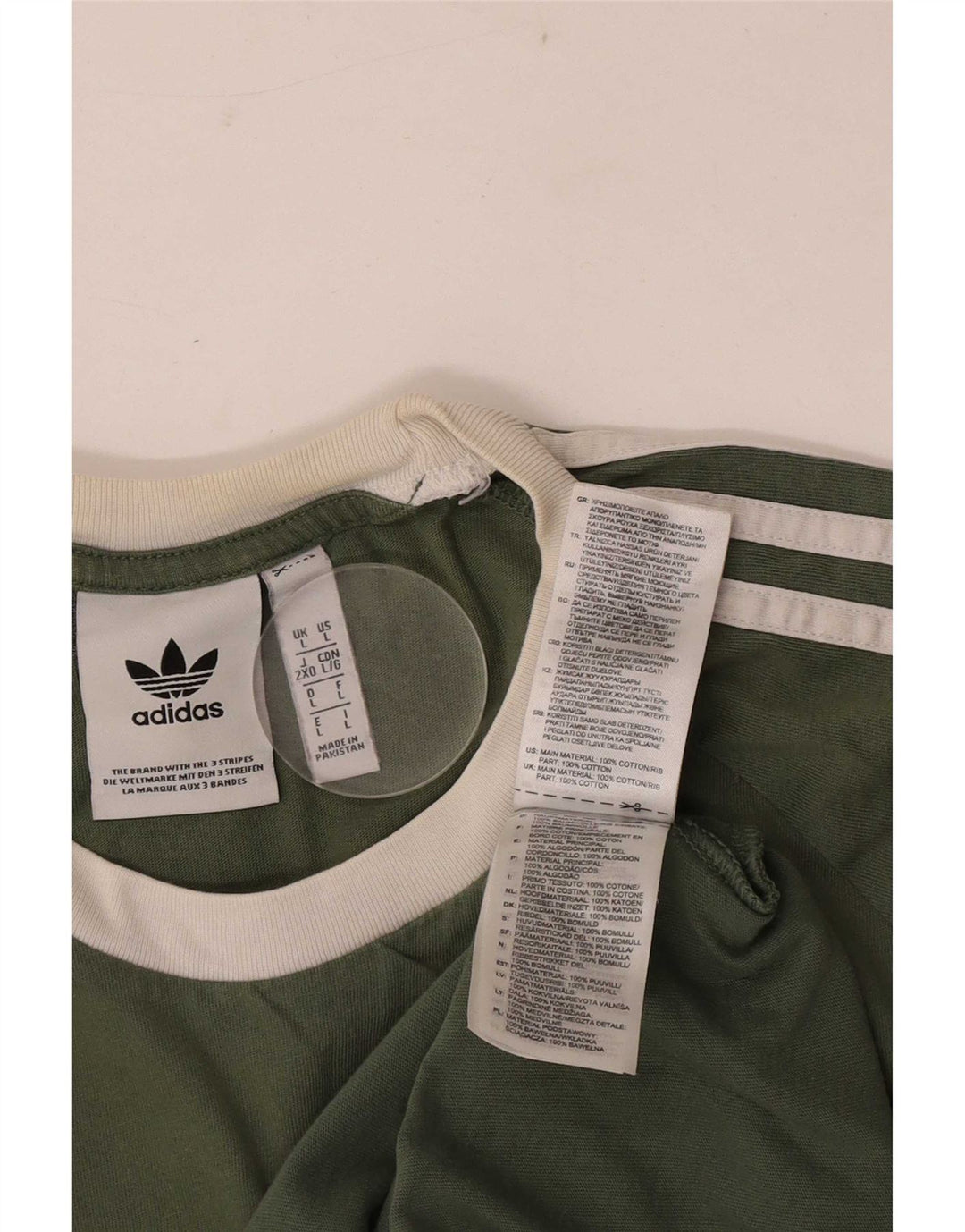 Adidas Herre T-Shirt Top Stor Grøn Bomuld