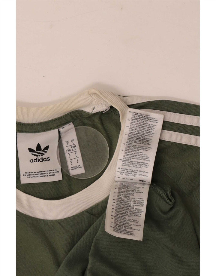 Adidas Herre T-Shirt Top Stor Grøn Bomuld