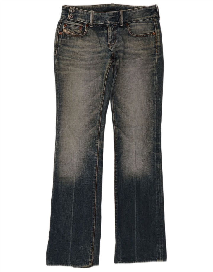 DIESEL Dame Straight Jeans W28 L32 Blå Bomuld