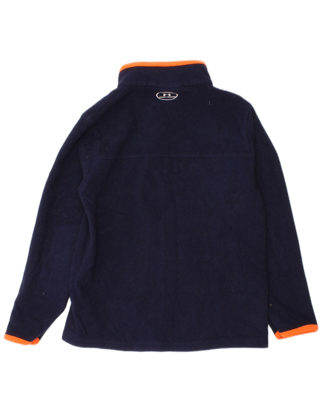 Under Armour Boys Zip Neck Fleece Jumper 4-5 År Navy Blue Polyester