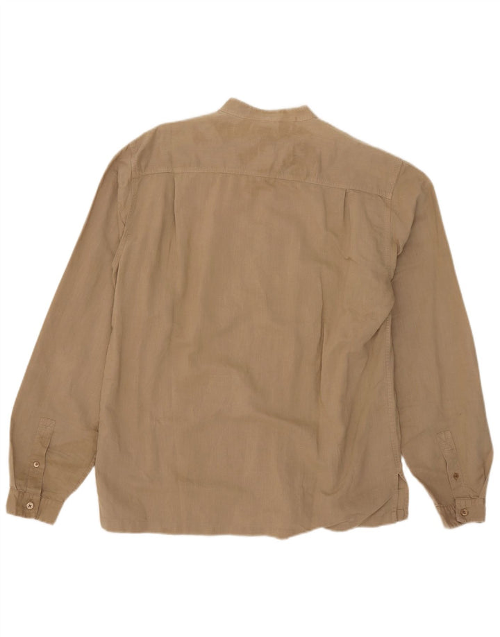 Gas Herreskjorte Stor Beige Rayon