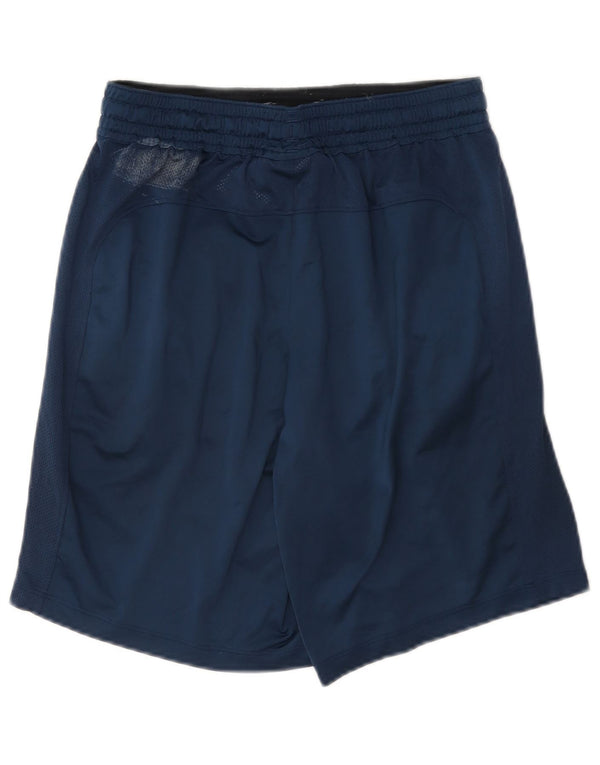 Under Armour Herre Heat Gear Graphic Sports Shorts Small Navy Blue Polyester