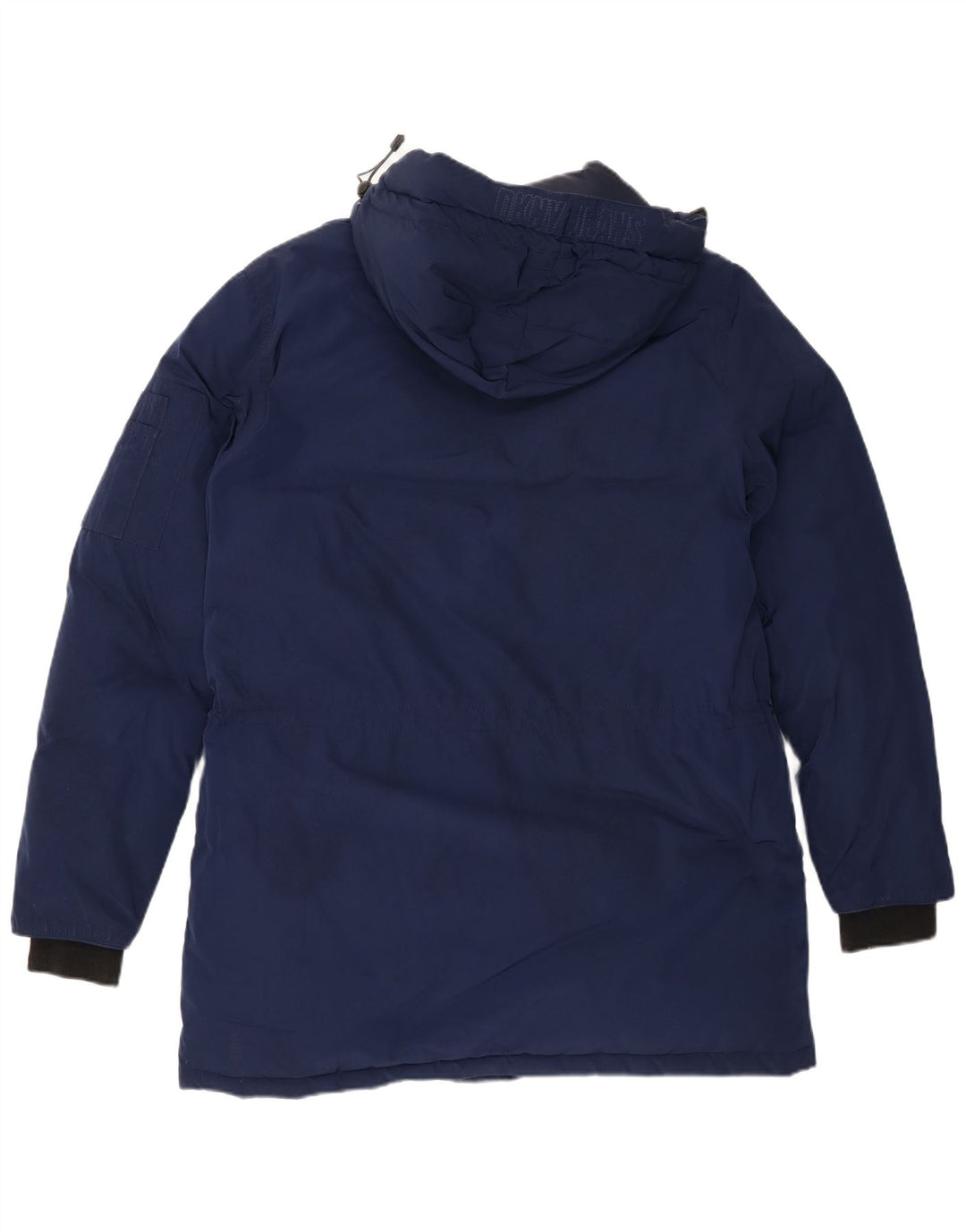 Dkny Herre hættepolstret jakke UK 40 Large Navy Blue Polyester