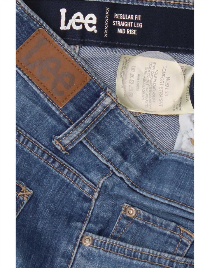 Lee Dame Mid Rise Regular Fit Straight Jeans W29 L33 Blå Bomuld