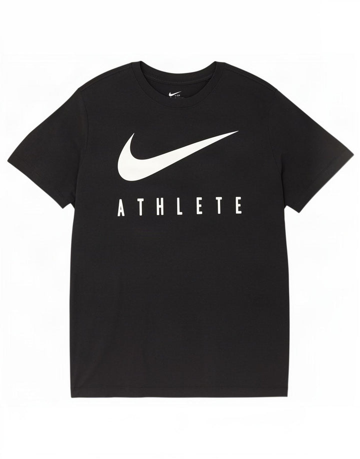 Nike Herre Dri Fit Grafisk T-Shirt Top Stor Sort Polyester