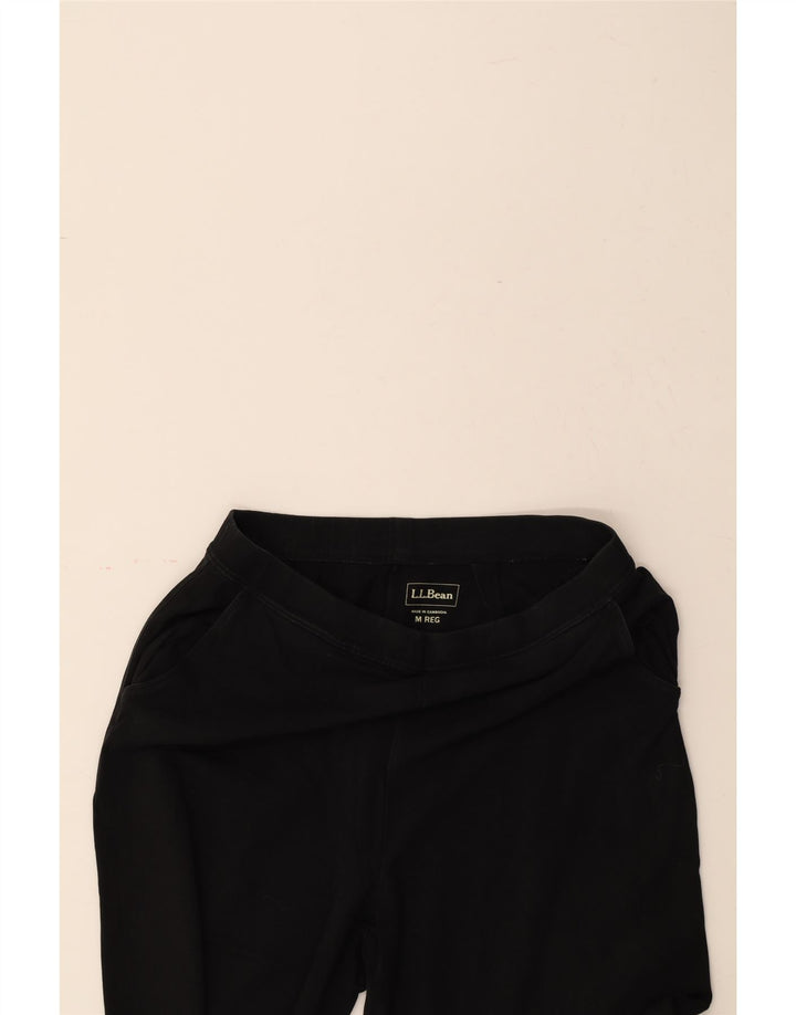 L.L.BEAN Womens Straight Cropped Trousers Medium W30 L23  Black Cotton Vintage L.L.Bean and Second-Hand L.L.Bean from Messina Hembry 