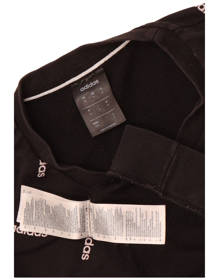 Adidas Grafisk Sweatshirt Jumper Medium Sort Bomuld