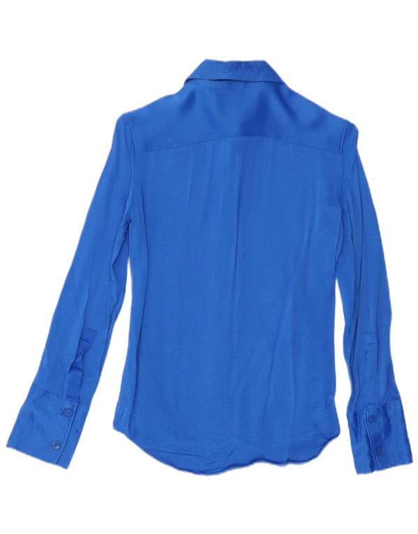 Zara Dameskjorte UK 6 XS Blå Viscose