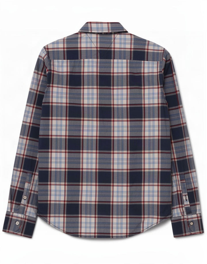 Tommy Hilfiger Herreskjorte Medium Navy Blue Ternet Bomuld