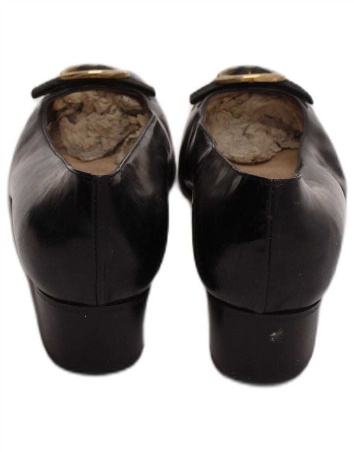 Valle Verde Dame Læder Ballet Flat UK Størrelse 6 Sort Læder