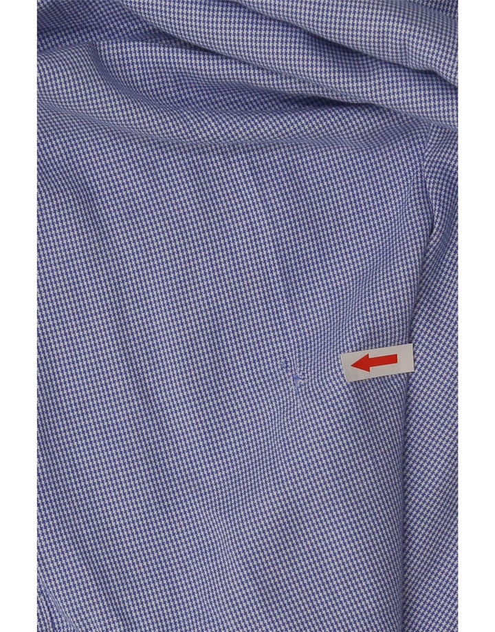 Massimo Dutti herreskjorte str. 40 Medium Blue Houndstooth