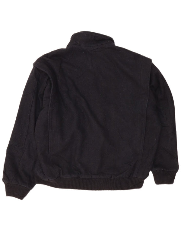Carrera Herre Bomber Jacket UK 40 Large Navy Blue Wool