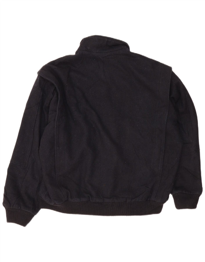 Carrera Herre Bomber Jacket UK 40 Large Navy Blue Wool