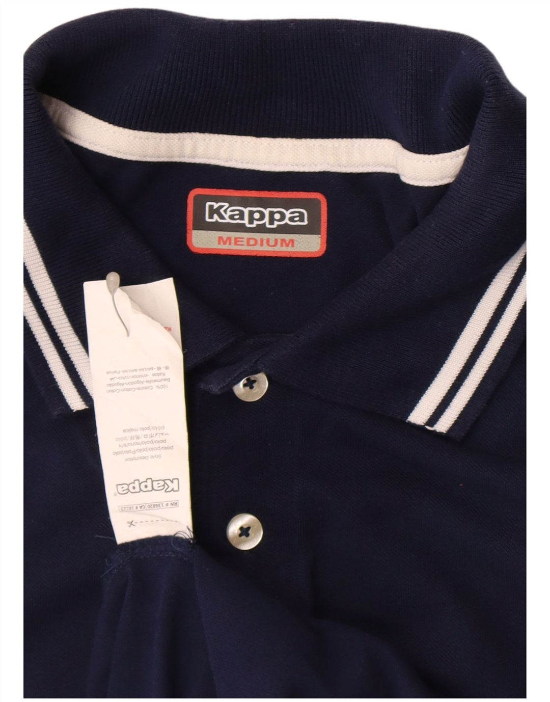 Kappa herre poloshirt Medium marineblå stribet bomuld