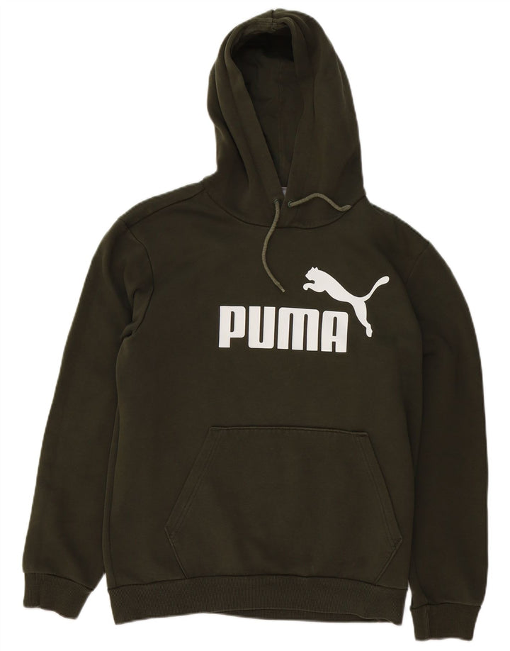 Puma Grafisk hættetrøje til mænd, lille Khaki Bomuld