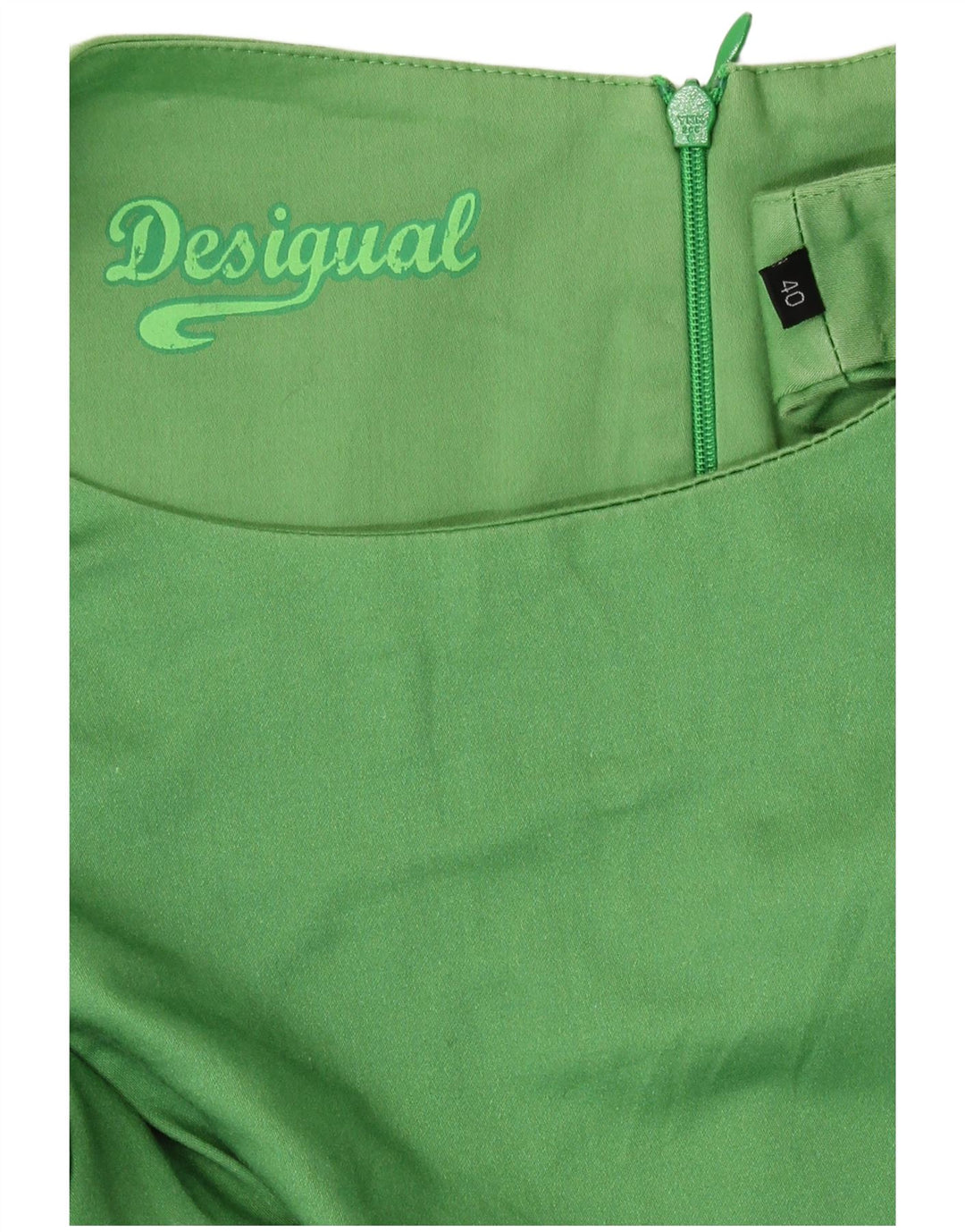 Desigual Dame Grafisk Ærmeløs Basiskjole EU 40 Medium Grøn Geometrisk