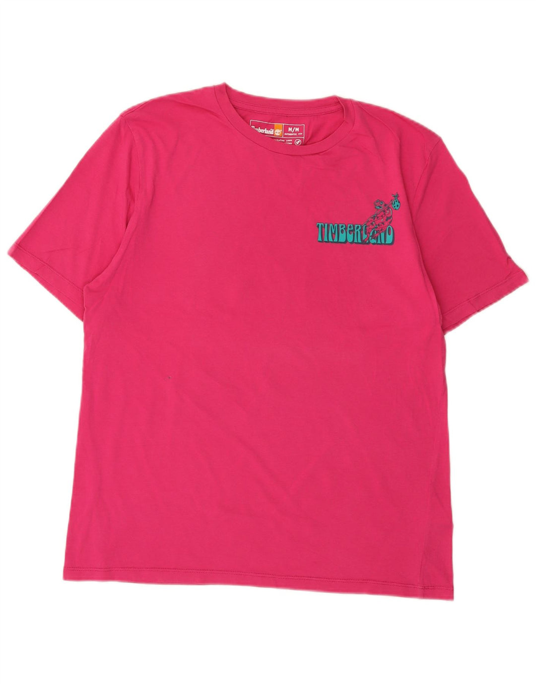 Timberland Herre grafisk T-shirt Top Medium Pink
