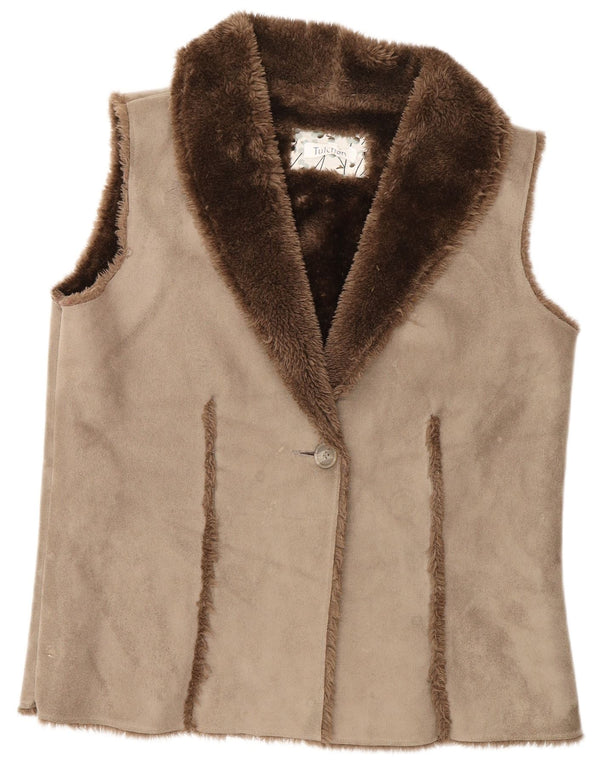 Tulchan Womens Sherpa Gilet UK 14 Large Grå Polyester