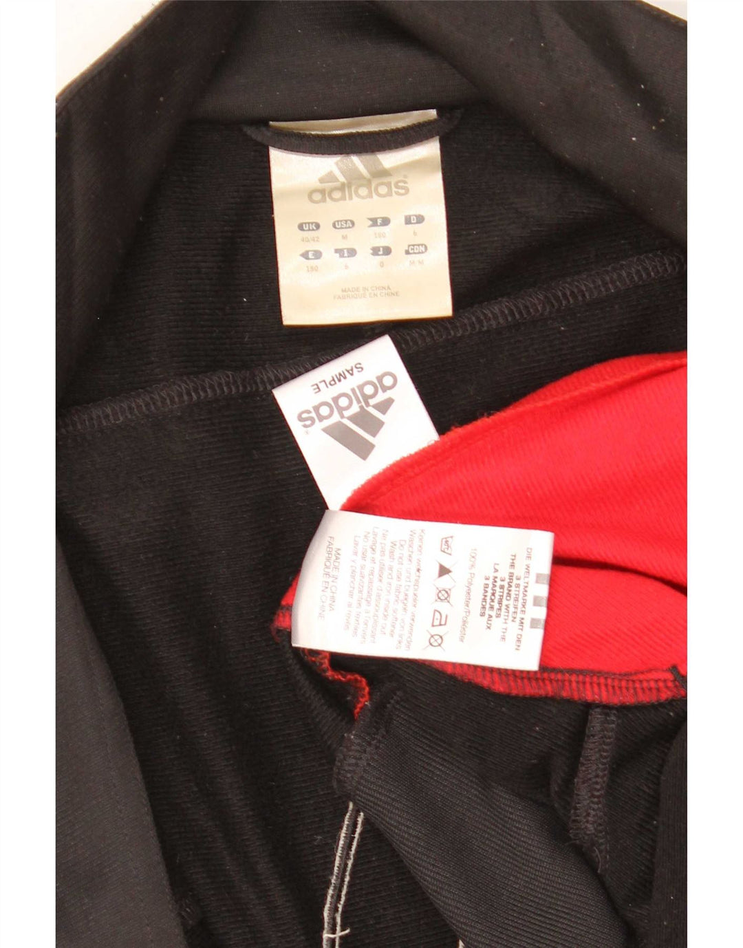 Adidas Træningsdragt til mænd Topjakke UK 40/42 Medium Sort Colourblock