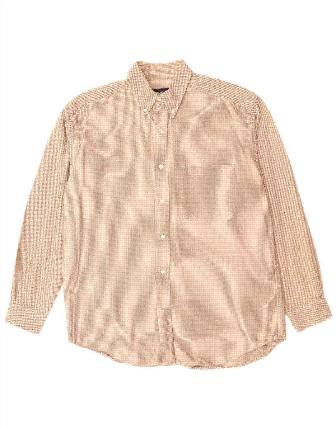 EDDIE BAUER Herreskjorte Stor beige ternet bomuld