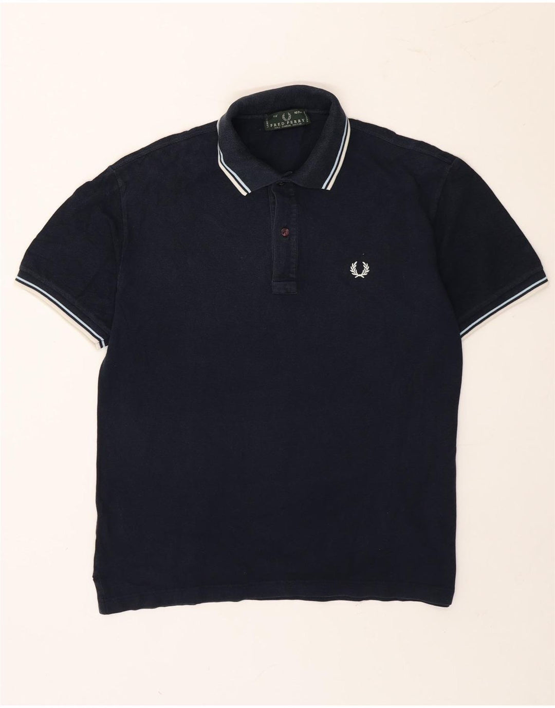 Fred Perry Herre poloshirt Medium marineblå stribet bomuld