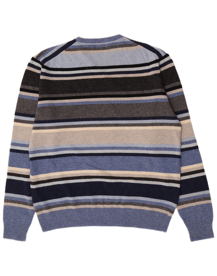 Kappa herre rund hals sweater stor flerfarvet stribet uld