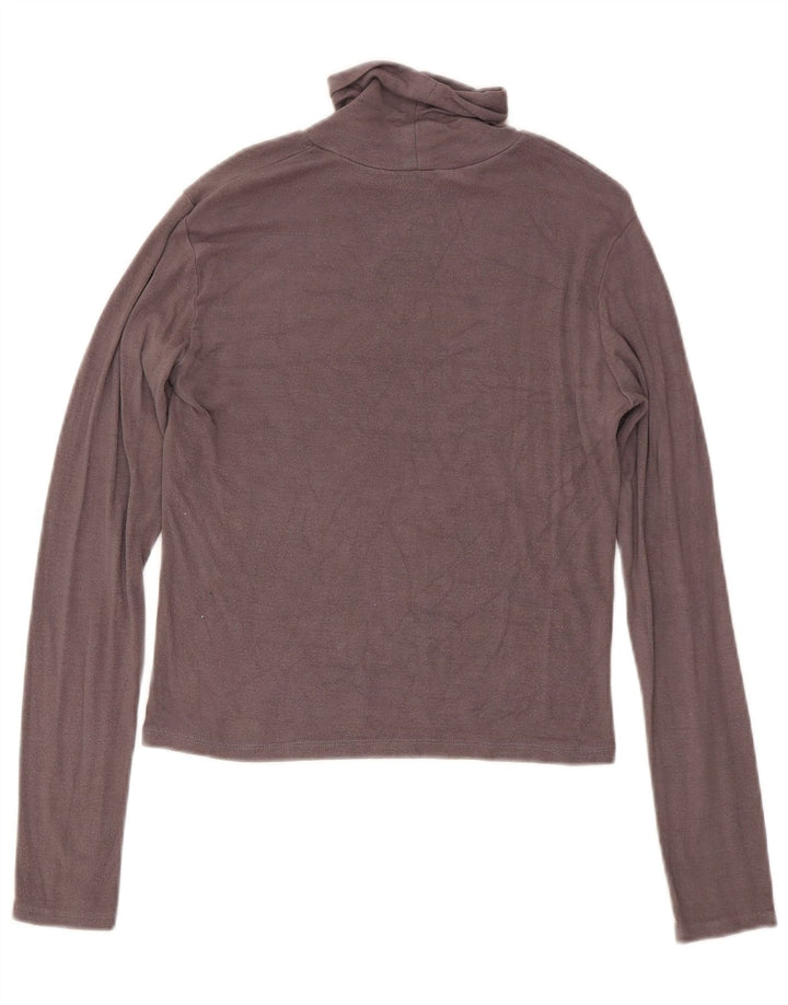 Zara Dame Crop Top Langærmet UK 14 Stor Grå