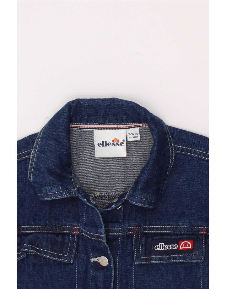 Ellesse piger grafisk denimjakke 2-3 år marineblå bomuld