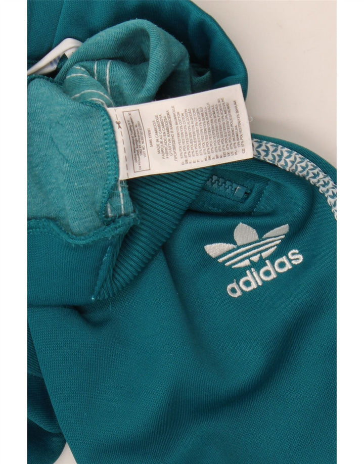Adidas Womens Træningsdragt Bukser UK 14 Large Green Polyester