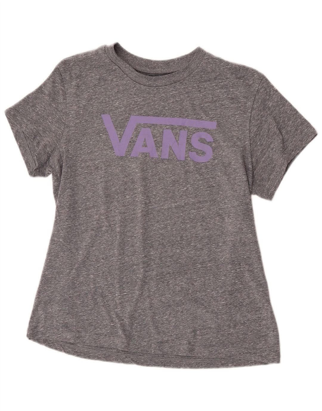 Vans Dame Grafisk T-Shirt Top UK 14 Stor Grå Flecked