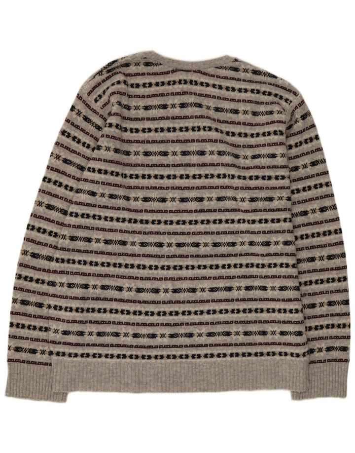Steve & Baryy's herre sweater med rund hals XL grå stribet