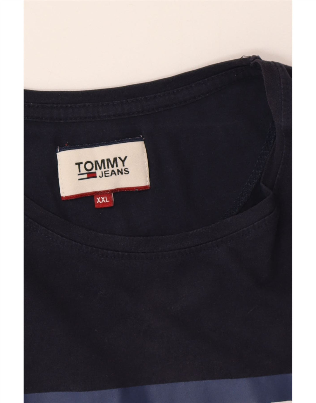 TOMMY HILFIGER Mens Graphic T-Shirt Top 2XL Navy Blue