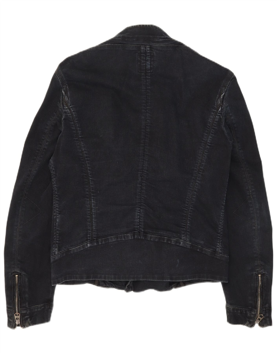 Guess Herre Denim Biker Jacket UK 36 Small Black Bomuld