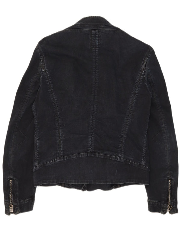 Guess Herre Denim Biker Jacket UK 36 Small Black Bomuld