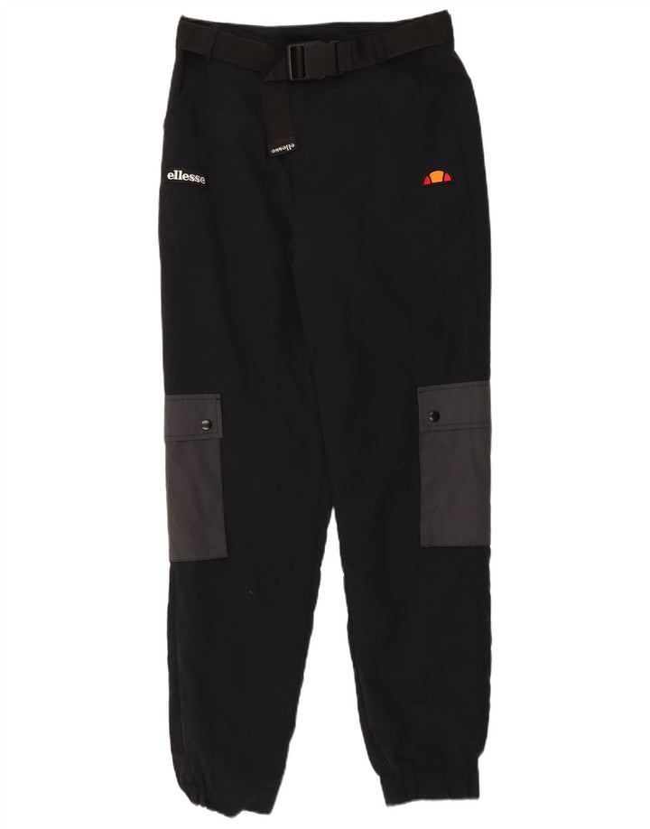 Ellesse Dame Cargo Bukser UK 12 Medium W30 L30 Navy Blue Colourblock