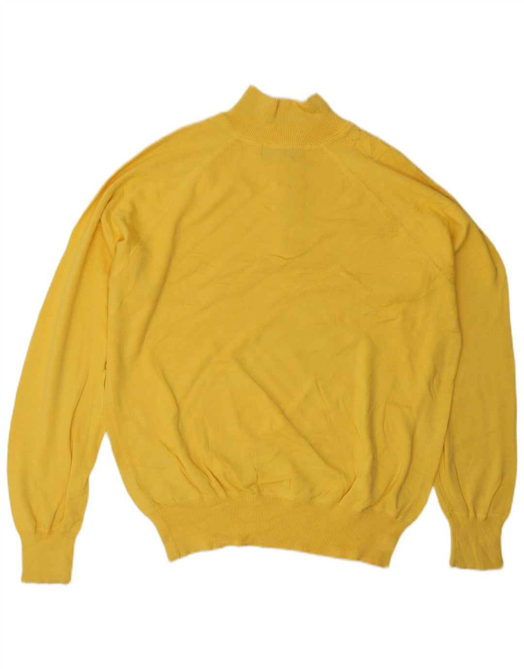 Sergio Tacchini Herre Zip Neck Jumper Sweater Stor Gul Bomuld