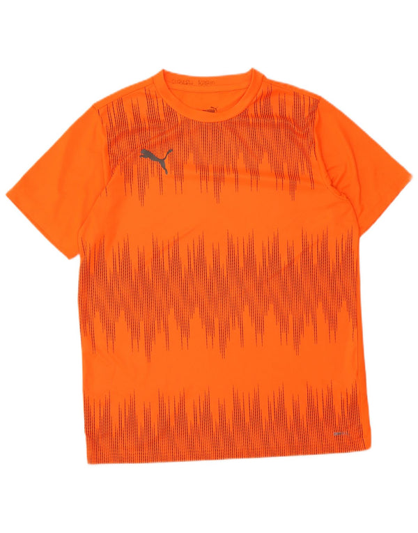 Puma Boys T-Shirt Top 15-16 år XL Orange Geometrisk Polyester