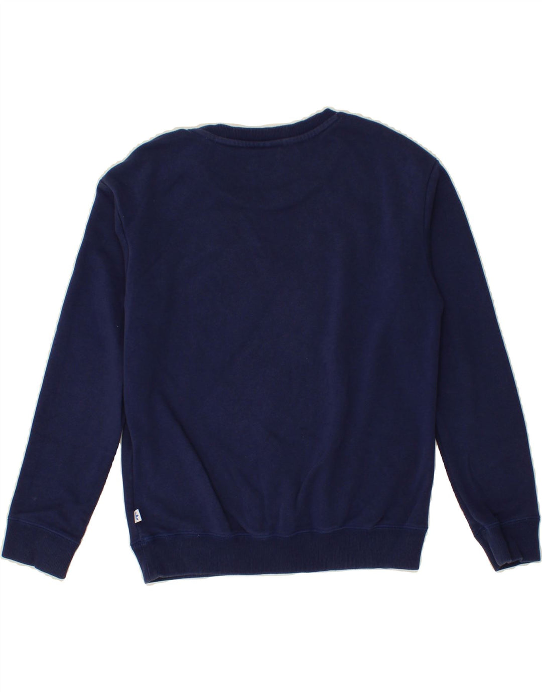 ADIDAS Womens Oversized Graphic Sweatshirt Jumper UK 8 Small Navy Blue Vintage Adidas and Second-Hand Adidas from Messina Hembry 