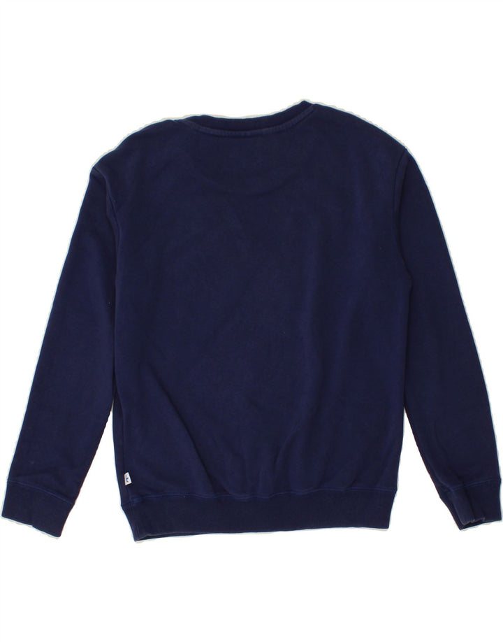ADIDAS Womens Oversized Graphic Sweatshirt Jumper UK 8 Small Navy Blue Vintage Adidas and Second-Hand Adidas from Messina Hembry 