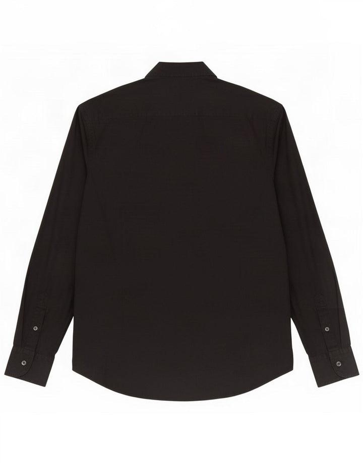 Massimo Dutti Herreskjorte Stor Sort Bomuld Klassisk