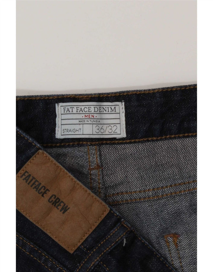 Fedt ansigt herre straight jeans W36 L32 marineblå bomuld