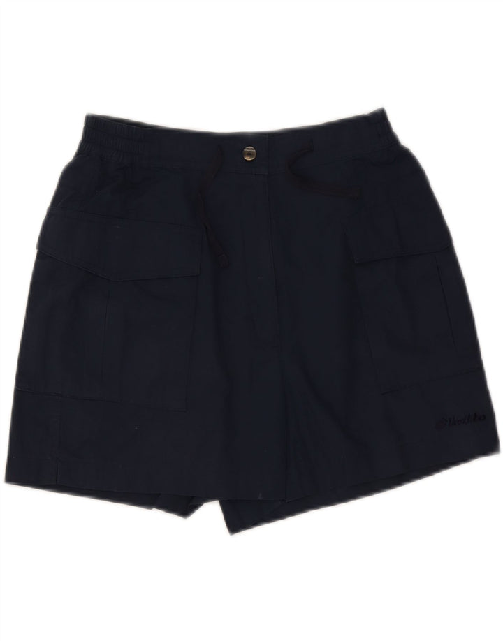 LOTTO Womens High Waist Cargo Shorts UK 12 Medium W28 Navy Blue Polyester Vintage Lotto and Second-Hand Lotto from Messina Hembry 