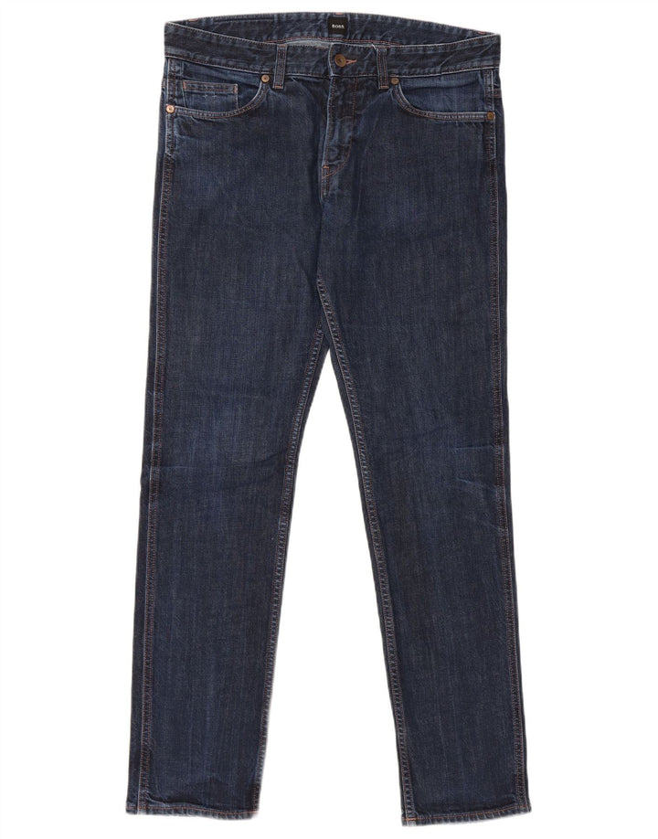 Hugo Boss Dame Slim Jeans W33 L32 Blå Bomuld